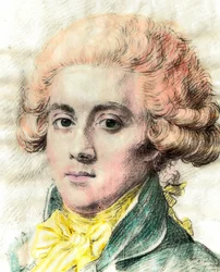 Porträtt av Pierre Victorien Vergniaud (1753-1793), fransk politiker Girondin. Detalj av en 1700-talsillustration. Versailles. Lambinets museum