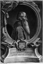 Porträtt av Pietro Bembo (1470 - 1547), italiensk kardinal och humanist.