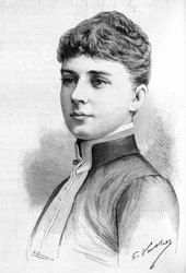 Porträtt av prinsessan Ebba Munck, hustru till prins Oscar II av Sverige 1888.