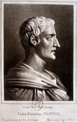 Porträtt av Publius Cornelius Tacitus Tacitus, romersk historiker (v.56 -v.120).