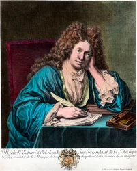Porträtt av Richard Delalande, föreståndare för kungens musik, i Paris