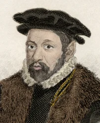 Porträtt av Sir Nicholas Bacon (1510-1579), engelsk politiker och advokat.