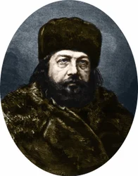 Porträtt av Theophile Gautier, fransk poet, romanförfattare och konstkritiker (1811-1872).