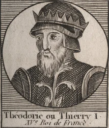 Porträtt av Thierry III