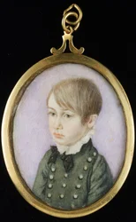 Porträtt av en ung pojke, tidigare trodd vara Horatio Nelson, ca 1810 (akvarell, elfenben, papper)
