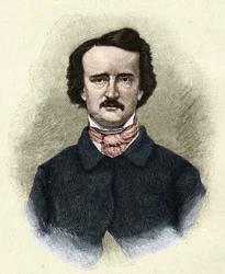 Porträtt av den amerikanske författaren Edgar Allan Poe (1809 - 1849).