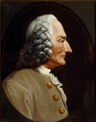 Porträtt av den franske kompositören Jean Philippe (Jean-Philippe) Rameau (1683-1764) Anonym målning från 1700-talet. Bologna Civico Museo Bibliografico Musical