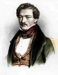 Porträtt av den franske tenoren Gilbert-Louis Duprez