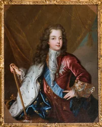 Porträtt av kungen av Frankrike Ludvig XV - olja på anonym duk från 1700-talet - Musee de Sceaux