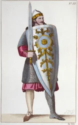 Porträtt av paladinen Roland, Karl den stores brorson.