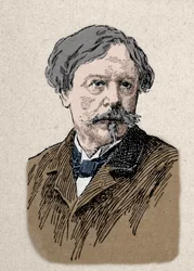 Porträtt av författaren Edmond de Goncourt (1822-1896) 1800-talet