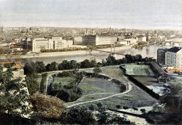 Prag, allmän syn, sent 1800-tal