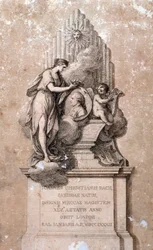 Representation av den tyske kompositören Johann Christian Bach (Skärv. 1700-talet)