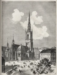 Riddarholmen Church - The Riddarholm Church in Stockholm - 1866 -