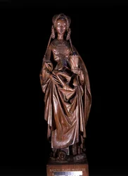 Sankta Maria Magdalena i Maria av Bourgogne, dotter till Karl Temeraire, snidat trä