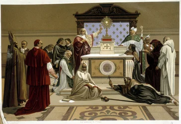 Saint Vincent de Paul teolog från ap. målning n.d.19e