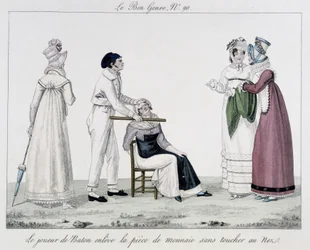 Saltimbanque: batongspelaren - i "" Den goda genren", deb. 1800-talet