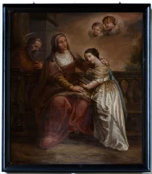 Schilderij, "Maria och hennes föräldrar"