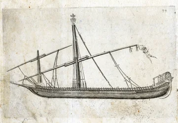 Sidovy av ett pentry. 1700-talsgravyr.