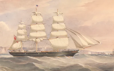 Klippfartyget "Silver Eagle" (1861), ca 1861-64 (akvarell)