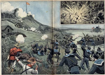 Spansk-amerikanska kriget eller kubanska frihetskriget (1868-1898) mellan Spanien och Nordamerika
