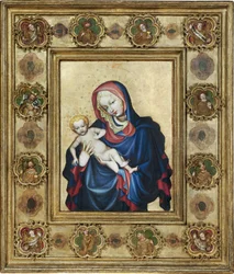 St. Vitus Madonna (Jungfru av Sankt Vitus av Prag) - Anonym. Tempera på panelen