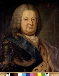 Stanislaw Leszczynski (Stanislas I st, kung av Polen) (1677 - 1766). Målning. Paris, Bibl. Putsa.