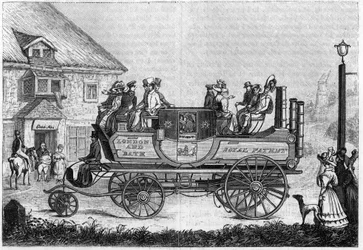 Ångbil från Gurney (Gurney Goldsworthy) experimenterade i London 1827.