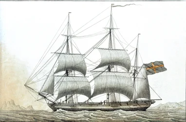 Svenskt handelsfartyg (1700-talstryck)