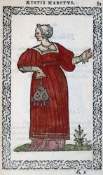 Schweizisk kvinna - i "" Habits et effigies"" av Jean Sulperius