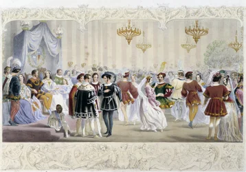 The Ball at the Court - i "Knight of England" av J. Whatman, red. T. M