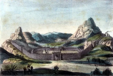 Kinesiska muren. 1800-talsgravyr.