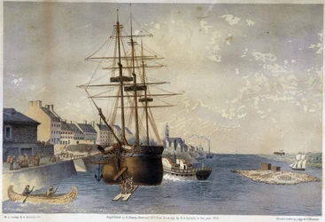 Hamnen i Montreal 1830 - av Spronle
