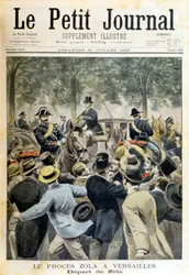 Zola-rättegången i Versailles - i "" Le Petite Journal"" av 1898-07-31