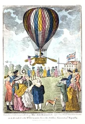 "Luftballongen när den steg upp med Mr Lunardi från artillerifältet den 15 september 1784