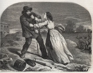 Mördaren av den gode Martin Dumollard (1810-1862), seriemördare från 1800-talet, i Ain