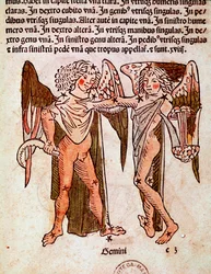 Stjärnbilden Gemeaux Detail härrör från konstellationen Tvillingarna (tvillingar), som tillskrivs den romerske historikern Hyginus (Gaius Julius Hyginus) (1:a århundradet f.Kr.).