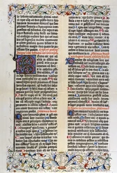 Den latinska bibeln av Gutenberg med 42 rader - 1455.