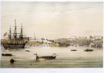 Hamnen eller Admiraut i Istanbul på 1800-talet
