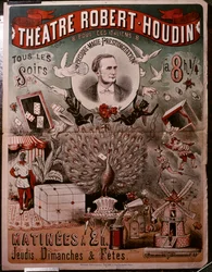 Teater Robert Houdin affisch, ca 1860-75 (affisch)
