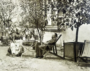Toulouse Lautrec med sin mamma, på Château de Malromé