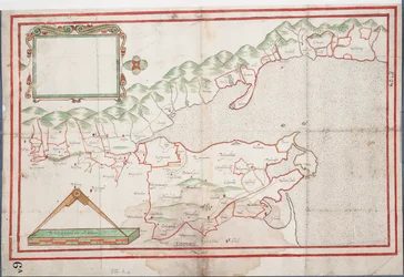 Tralee Bay, Irland, ca 1600 (papper, linne)