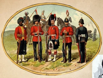 Typer av den brittiska armén, ca. 1890