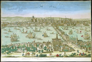 Utsikt över London i början av 1700-talet.