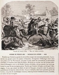 30 års krig: Slaget vid Lutzen (1632) och Gustave Adolphes död. - i "L