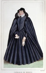 porträtt av Catherine de Medici (1519-1589).