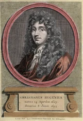 porträtt av Christiaan Huygens. holländsk fysiker och matematiker (1629-1695).