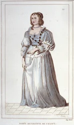 porträtt av Henriette-Marie av Frankrike. Paris