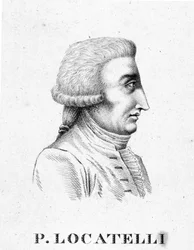 porträtt av Pietro Antonio Locatelli. Italiensk violinist och kompositör (Bergamo
