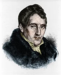 porträtt av den tyske kompositören Louis Spohr (1784-1859).